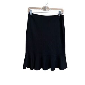 ST. JOHN COLLECTION Women's Size 4 Black Wool Peplum Skirt Career‎ wear